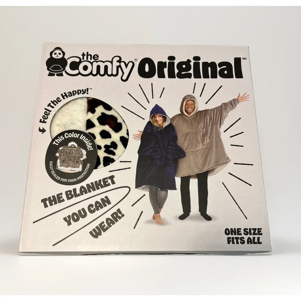 The Comfy Wearable Blanket Unisex OS Leopard Original Oversized Sherpa Hoodie
